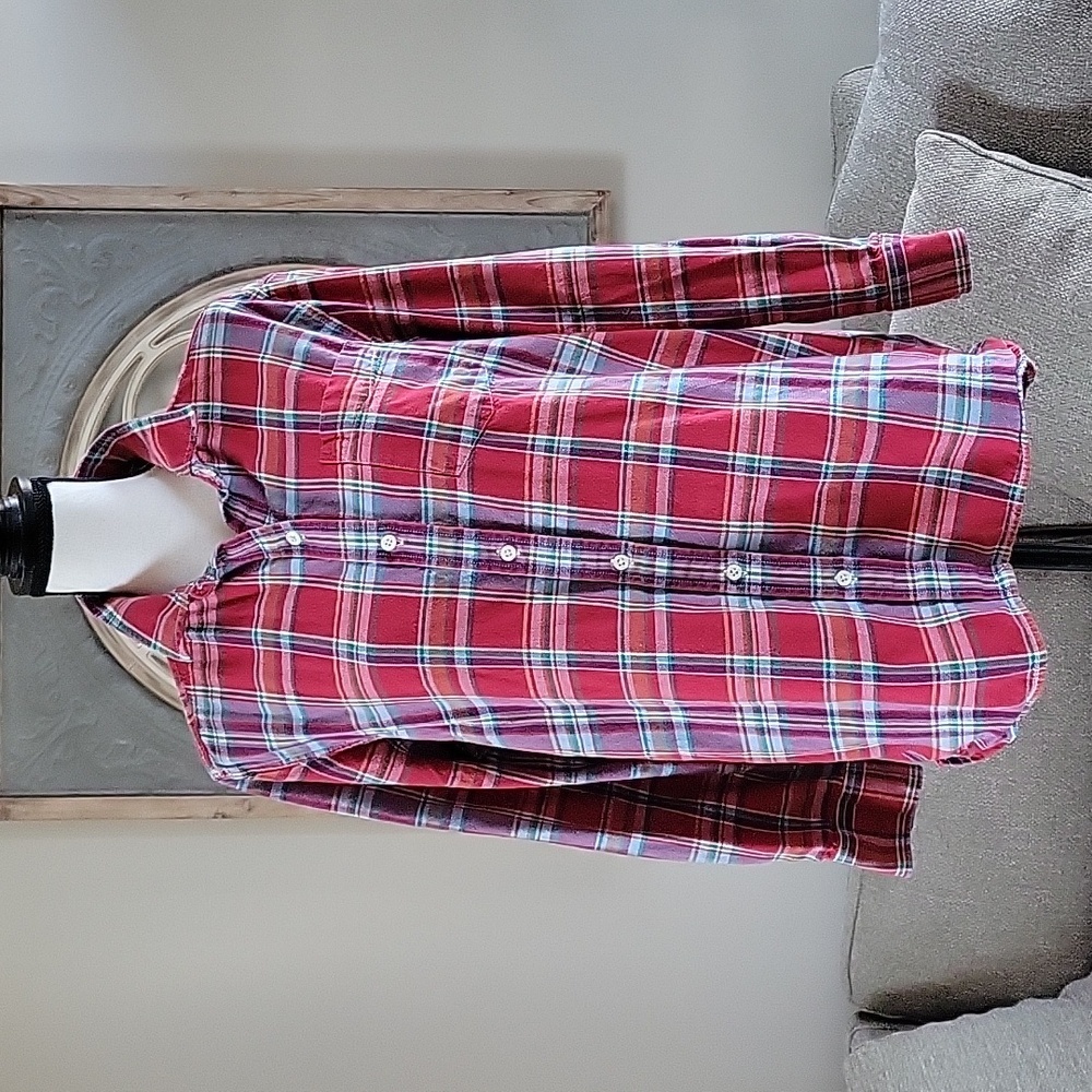 Lauren Ralph Lauren Red Plaid Button-Down Shirt